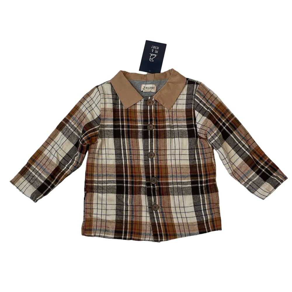 NWT Me & Henry 8/9Y Plaid Wellford Lumberjack Shirt